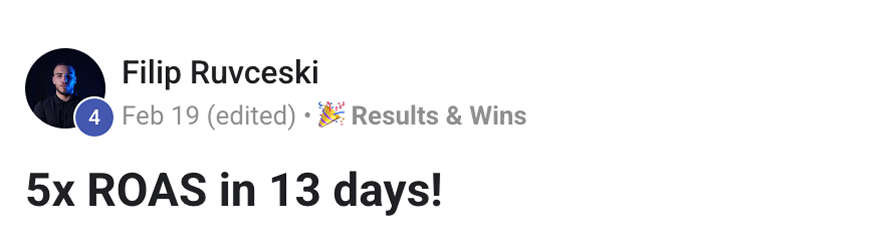 Keyvan Andres - 7.79 ROAS in 3 weeks